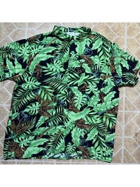 Jurassic World Hawaiian Shirt Mens 2XL Button Dinosaur Print